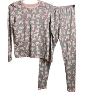 Cuddl Duds Pajama Set xl polar bears wearing scarves